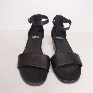 Eileen Fisher Women Mera Leather Ankle Strap Wedge Women's Sandals Size 6 NEW